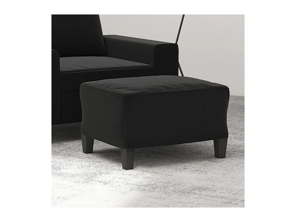 Reposapiés Negro 60x50x41 cm Tejido Microfibra