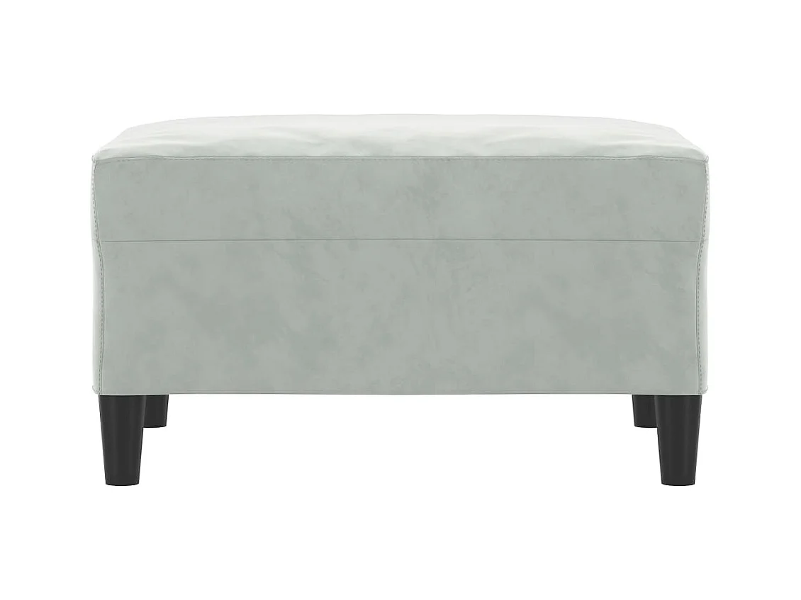 Voetenbank Lichtgrijs 70x55x41 cm Fluweel