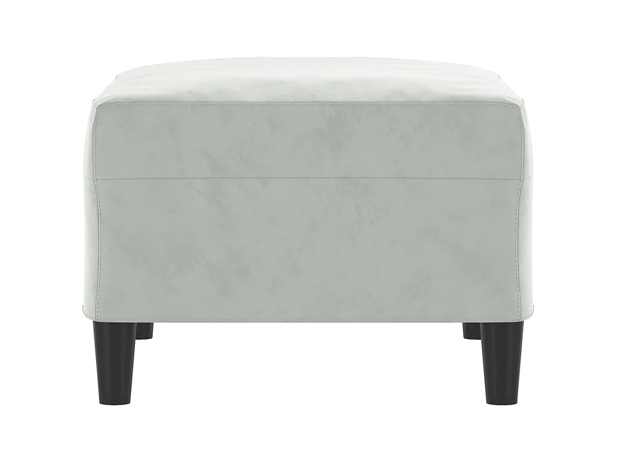 Voetenbank Lichtgrijs 70x55x41 cm Fluweel