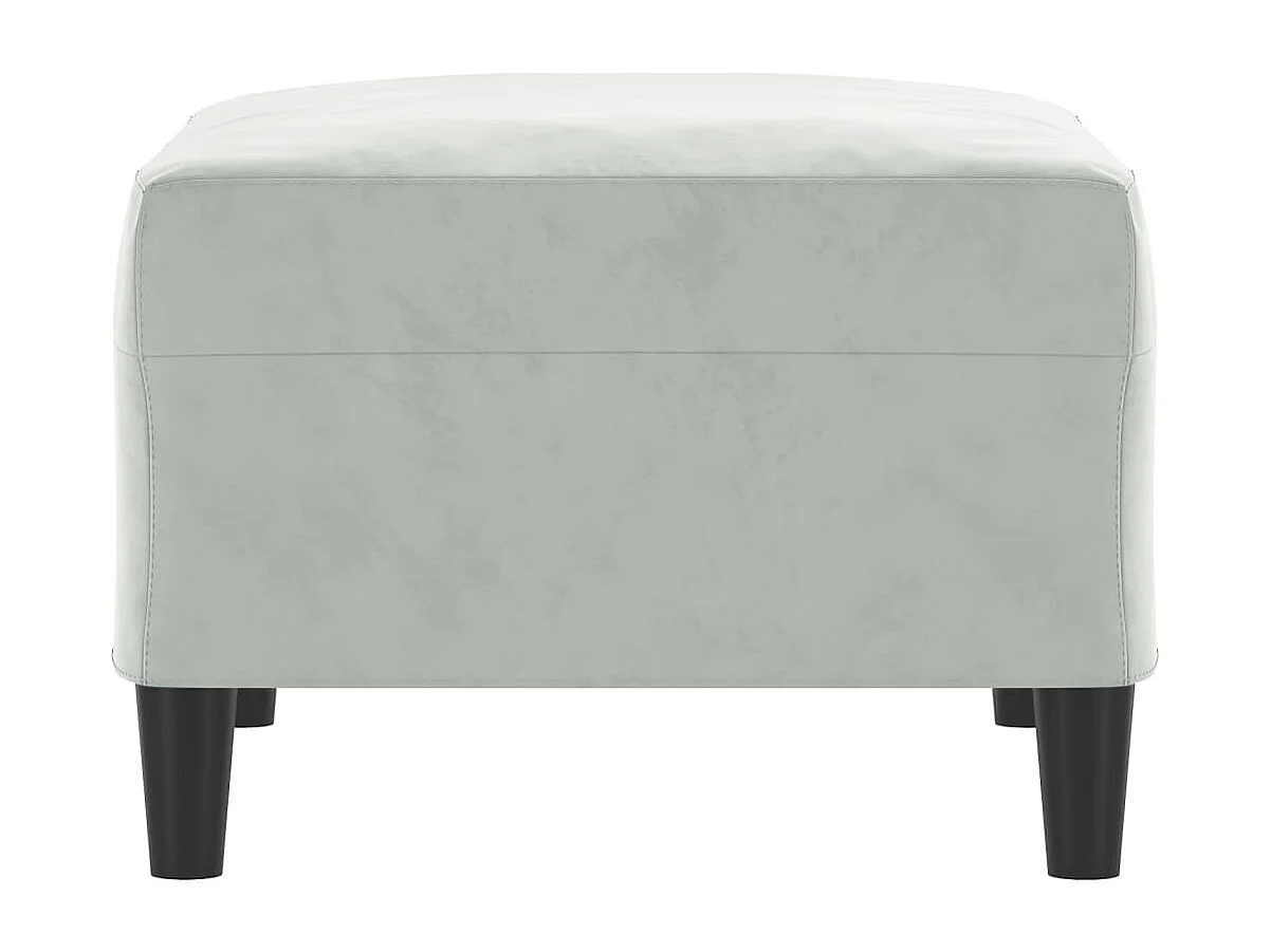 Poggiapiedi Grigio Chiaro 70x55x41 cm Velluto