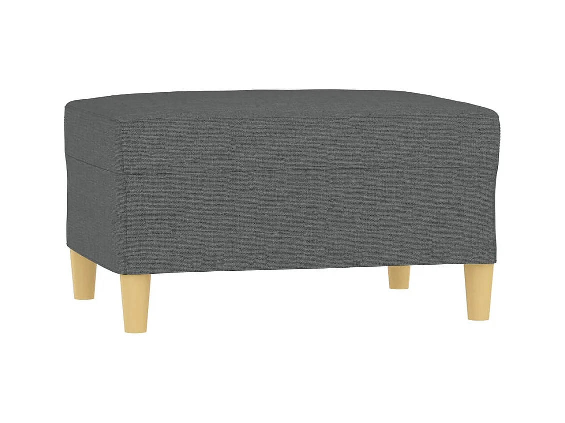 Donkergrijze voetenbank 70x55x41 cm stof