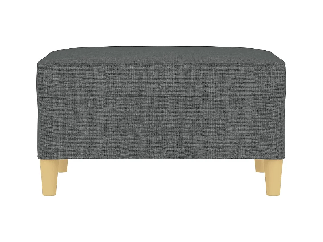 Donkergrijze voetenbank 70x55x41 cm stof
