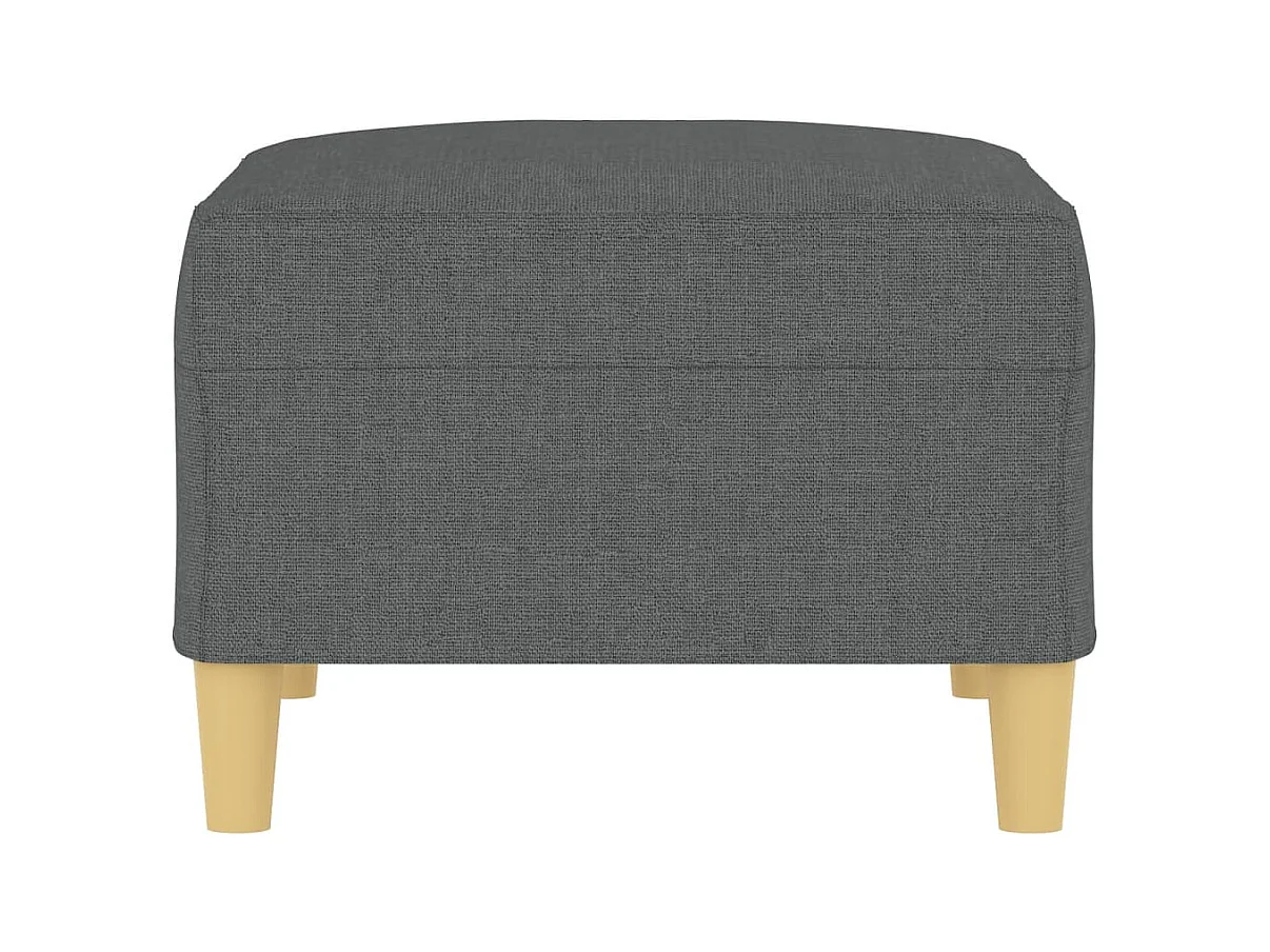 Donkergrijze voetenbank 70x55x41 cm stof