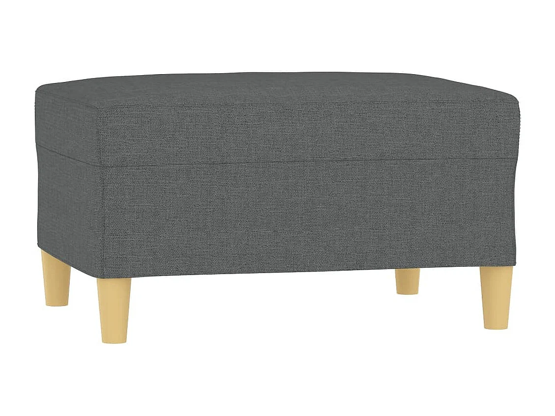 Poggiapiedi grigio scuro 70x55x41 cm in tessuto