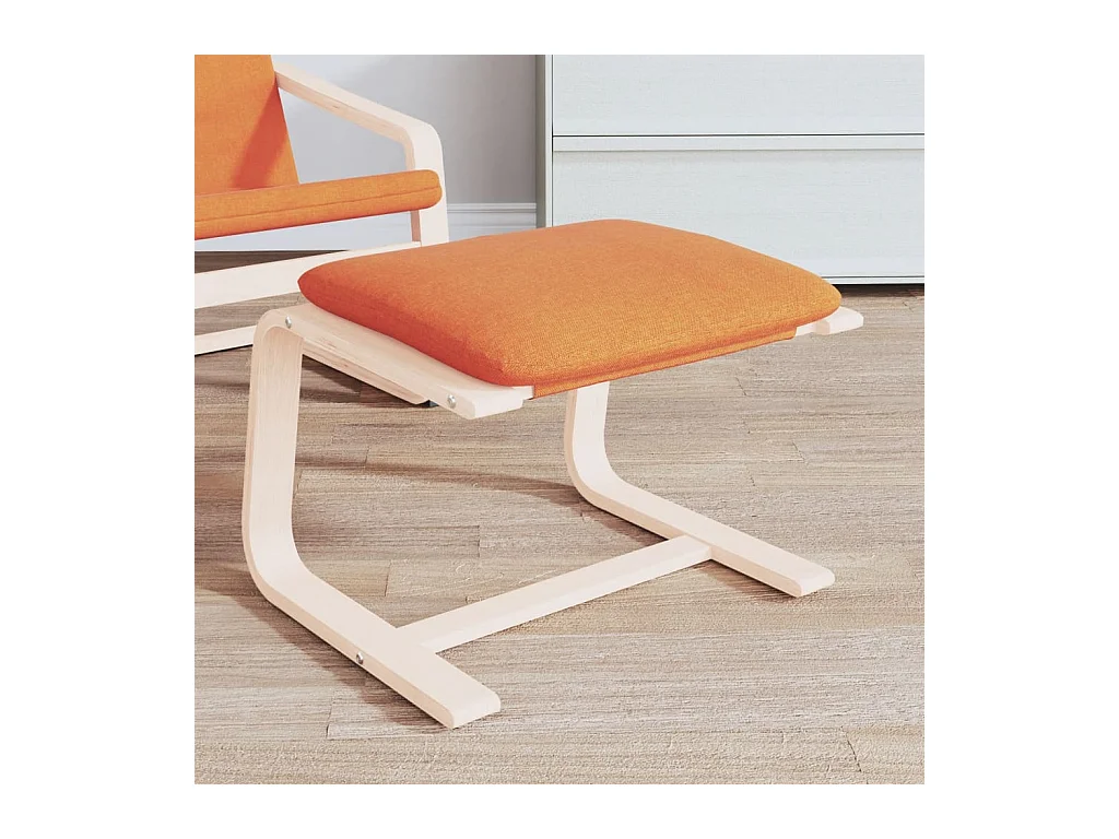 Poggiapiedi giallo scuro 51x41x40 cm in tessuto