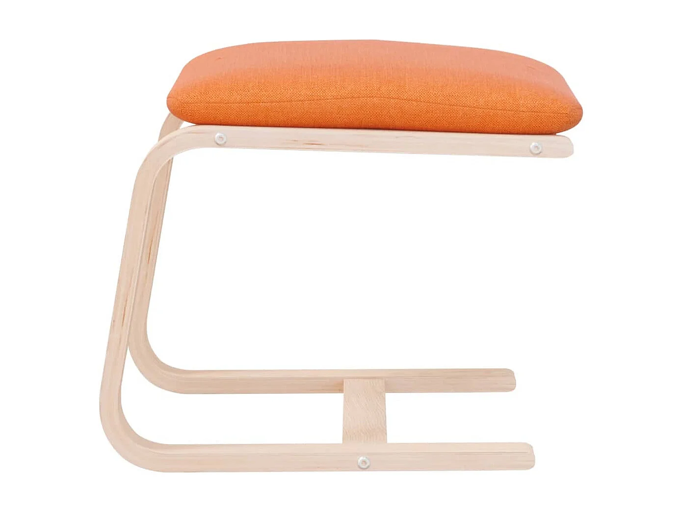 Poggiapiedi giallo scuro 51x41x40 cm in tessuto