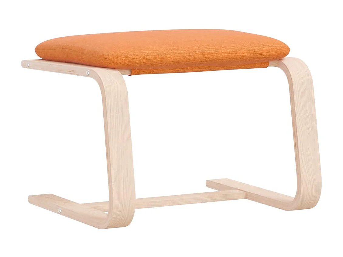 Poggiapiedi giallo scuro 51x41x40 cm in tessuto