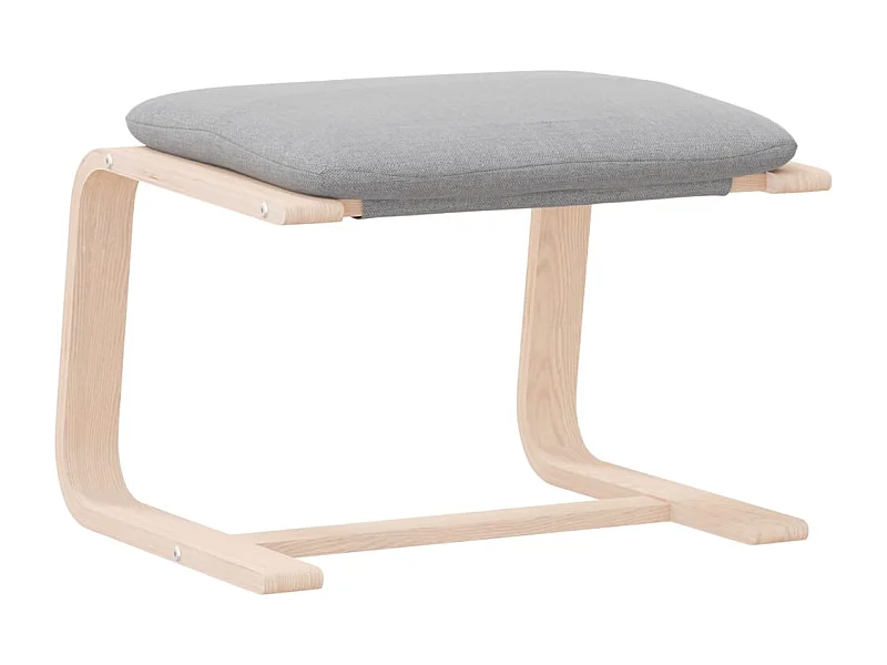 Repose-pied Gris clair 51x41x40 cm Tissu