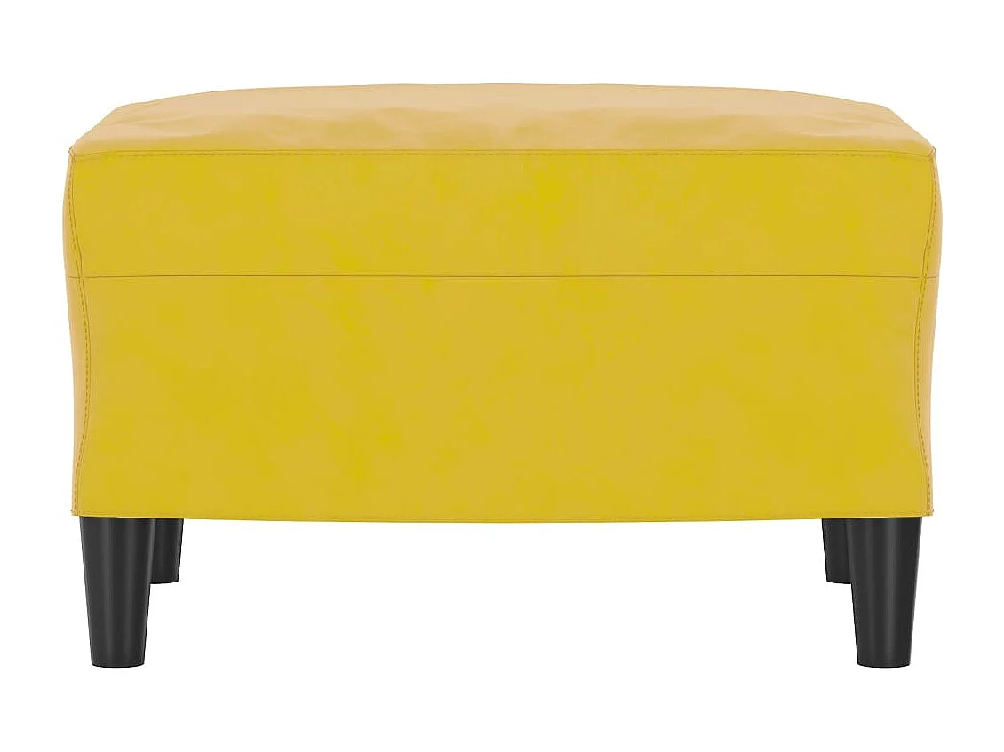 Reposapiés amarillo 60x50x41 cm Terciopelo