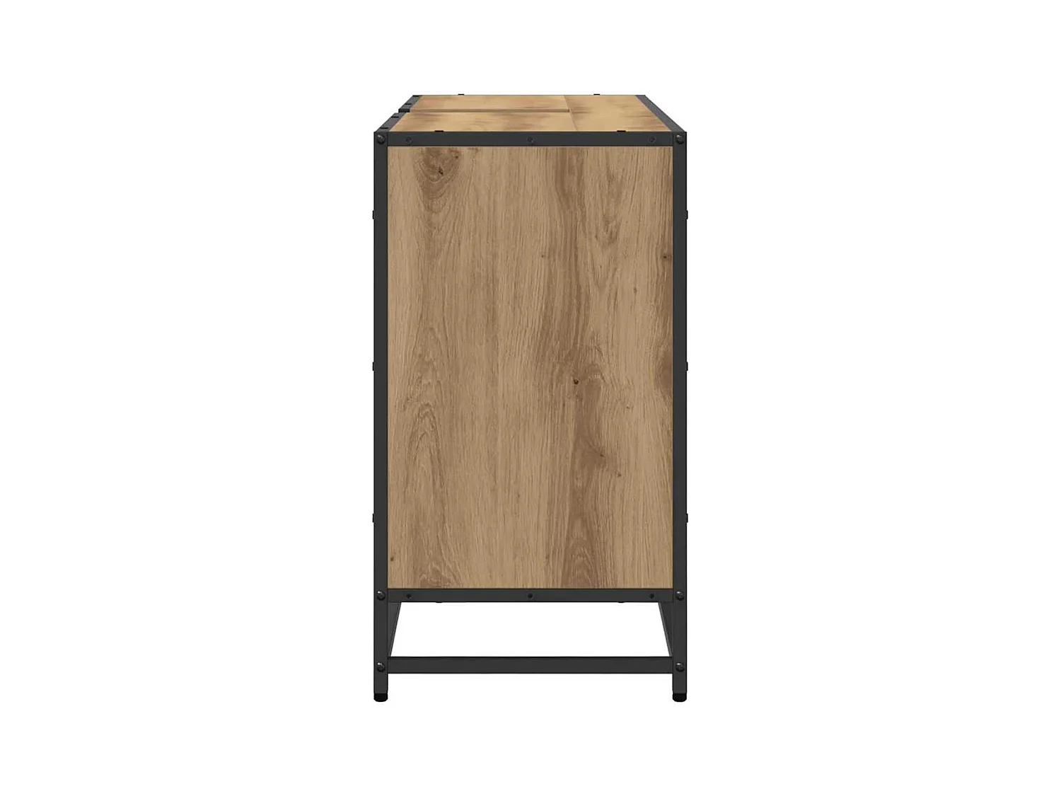 Mueble de baño con estante de roble hecho a mano