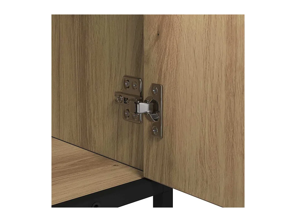 Mueble de baño con estante de roble hecho a mano