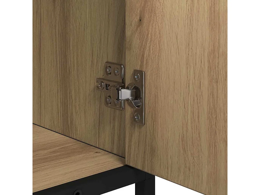 Meuble de Lavabo de Salle de Bain avec étagère chêne artisanal