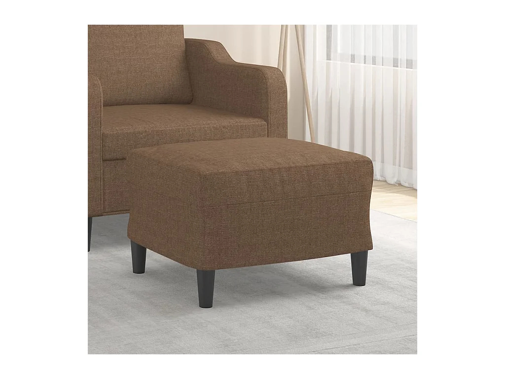 Bruine voetenbank 60x50x41 cm stof