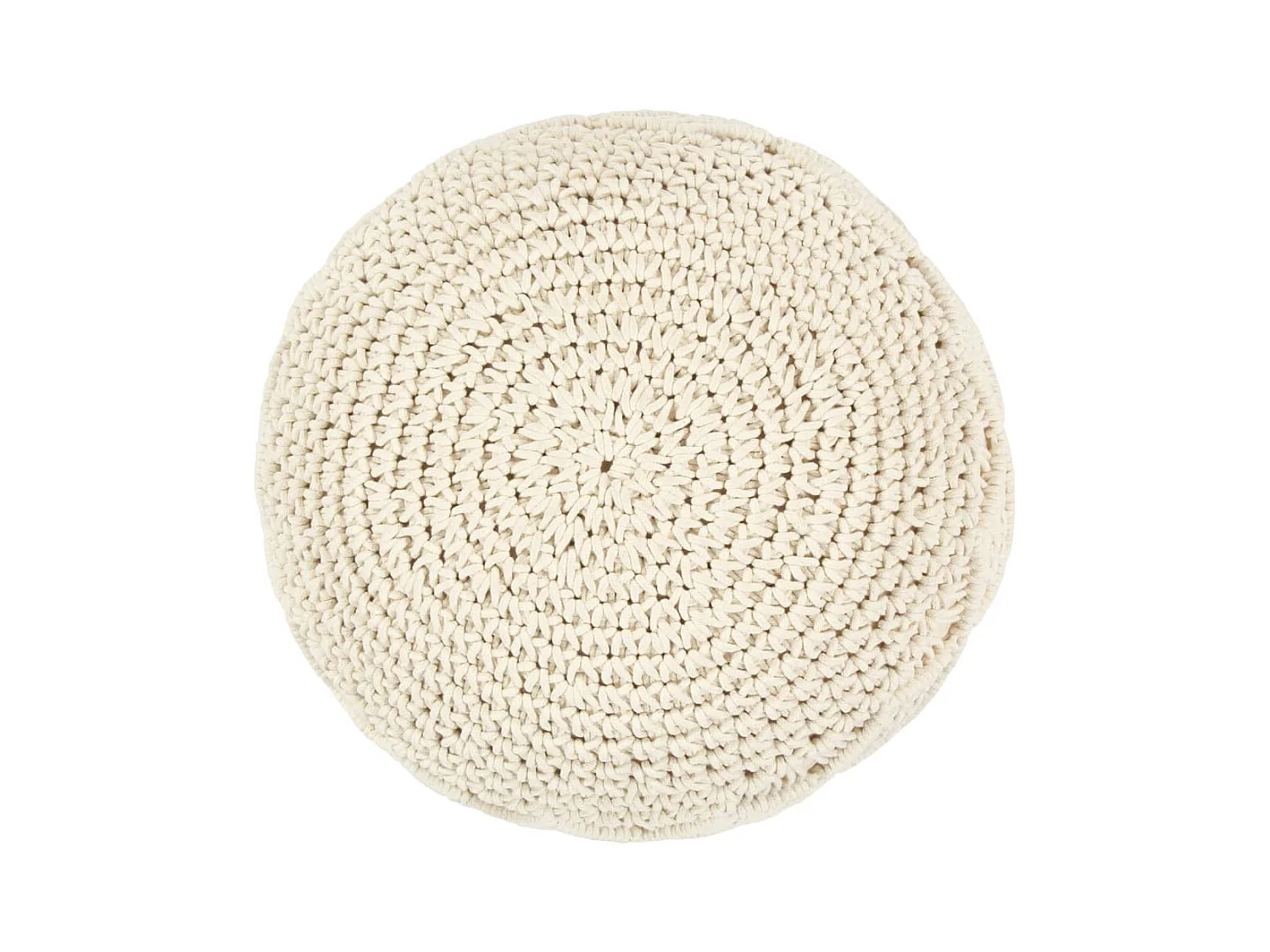 Handgemaakte macramé poef 45 x 30 cm katoen