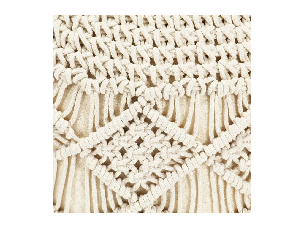 Handgemaakte macramé poef 45 x 30 cm katoen