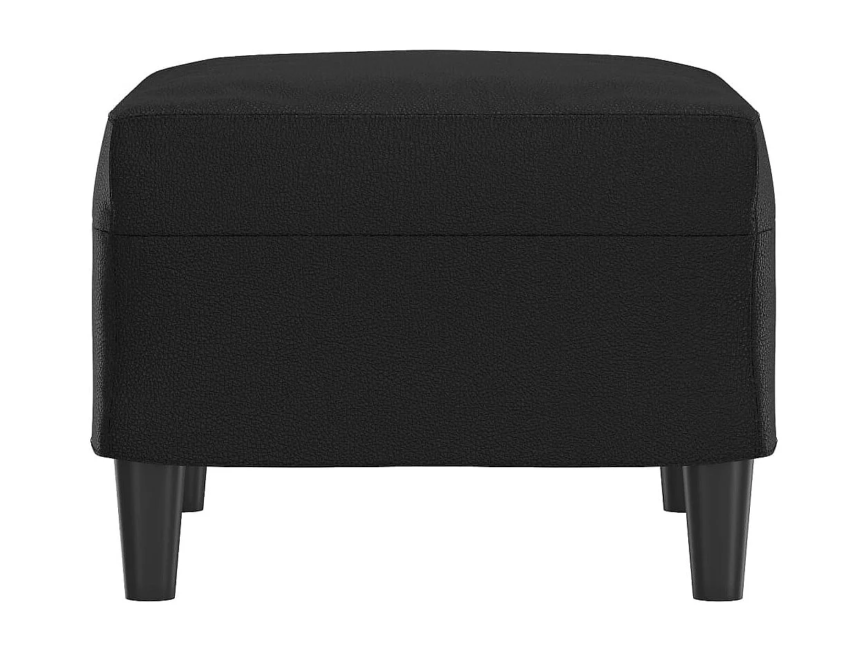 Reposapiés negro 60x50x41 cm Piel sintética