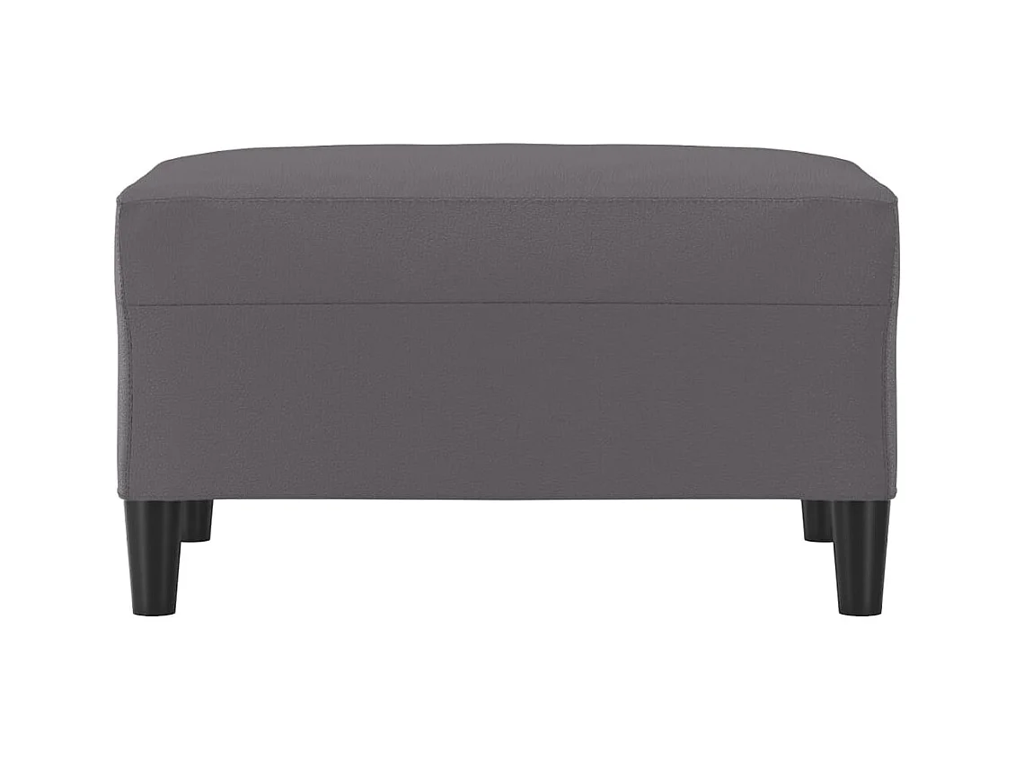 Poggiapiedi grigio 70x55x41 cm in similpelle