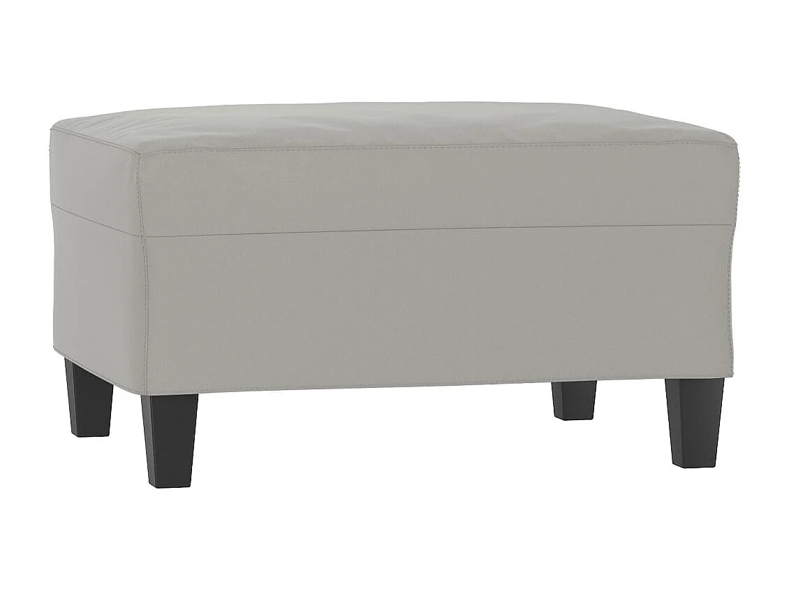 Poggiapiedi Grigio Chiaro 70x55x41 cm Tessuto in microfibra