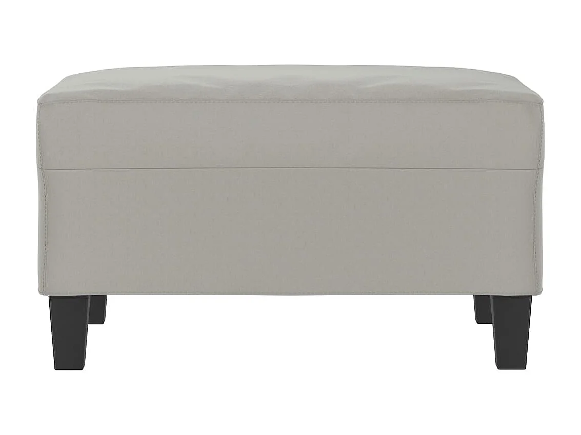 Poggiapiedi Grigio Chiaro 70x55x41 cm Tessuto in microfibra