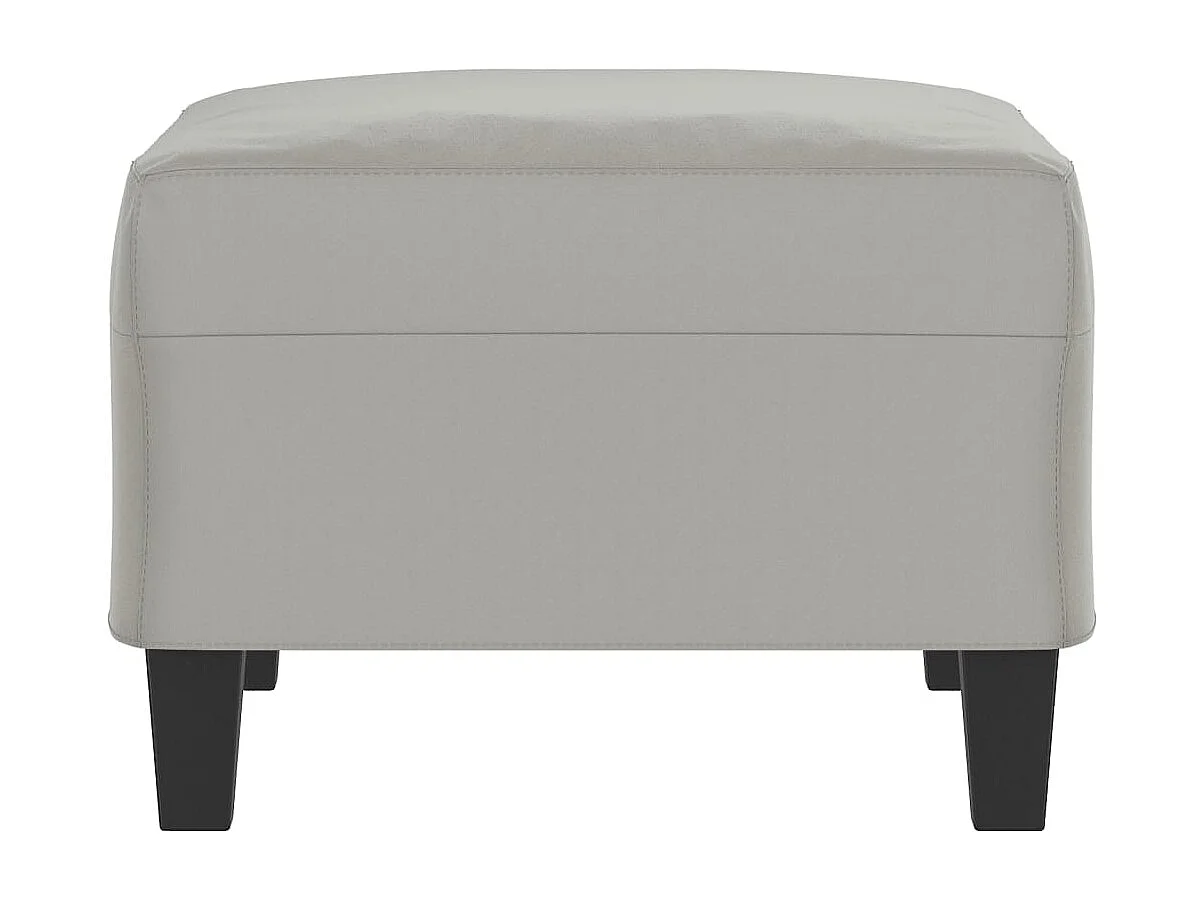 Poggiapiedi Grigio Chiaro 70x55x41 cm Tessuto in microfibra