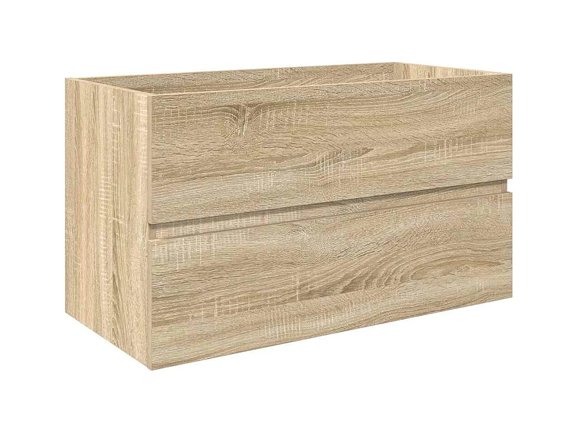 Conjunto de muebles de baño de 3 piezas roble sonoma