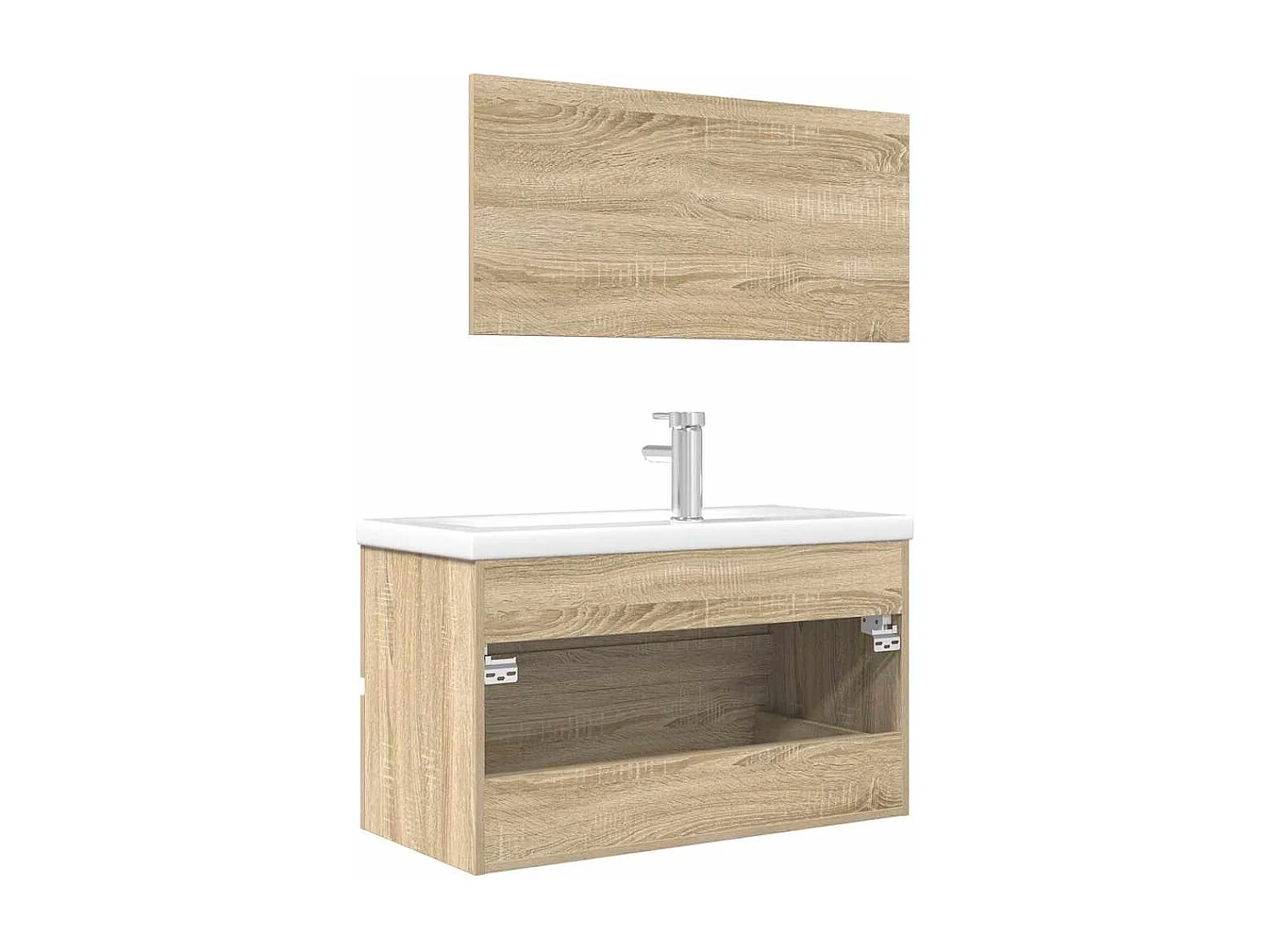 Conjunto de muebles de baño de 3 piezas roble sonoma