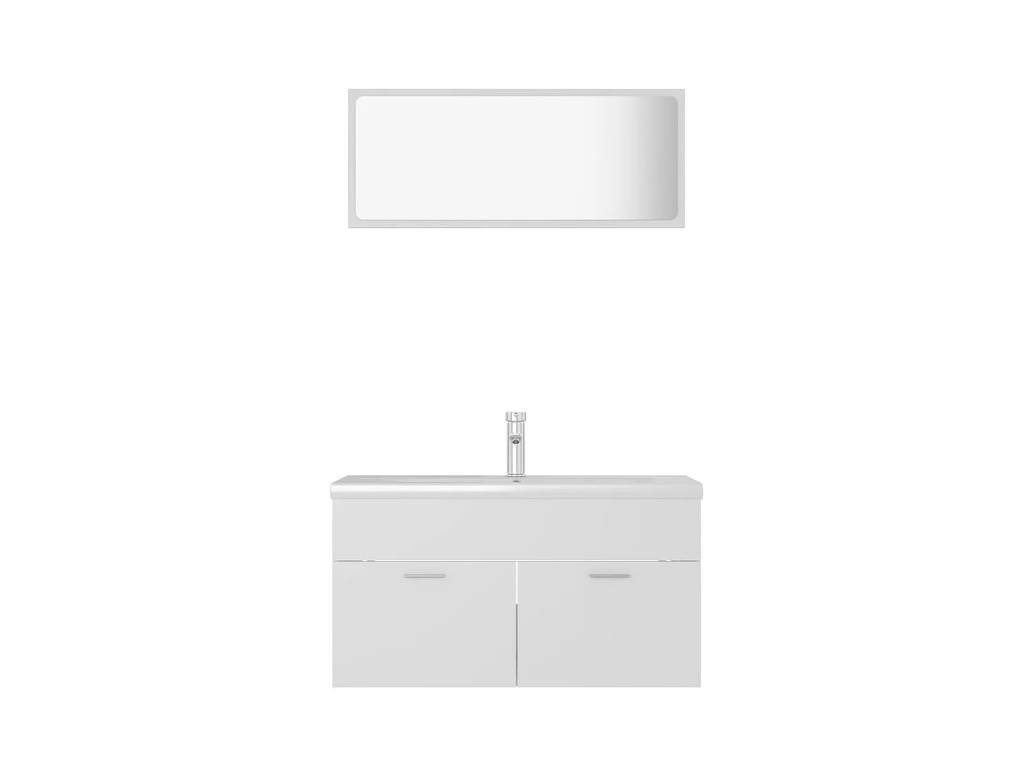 Conjunto de muebles de baño de aglomerado blanco