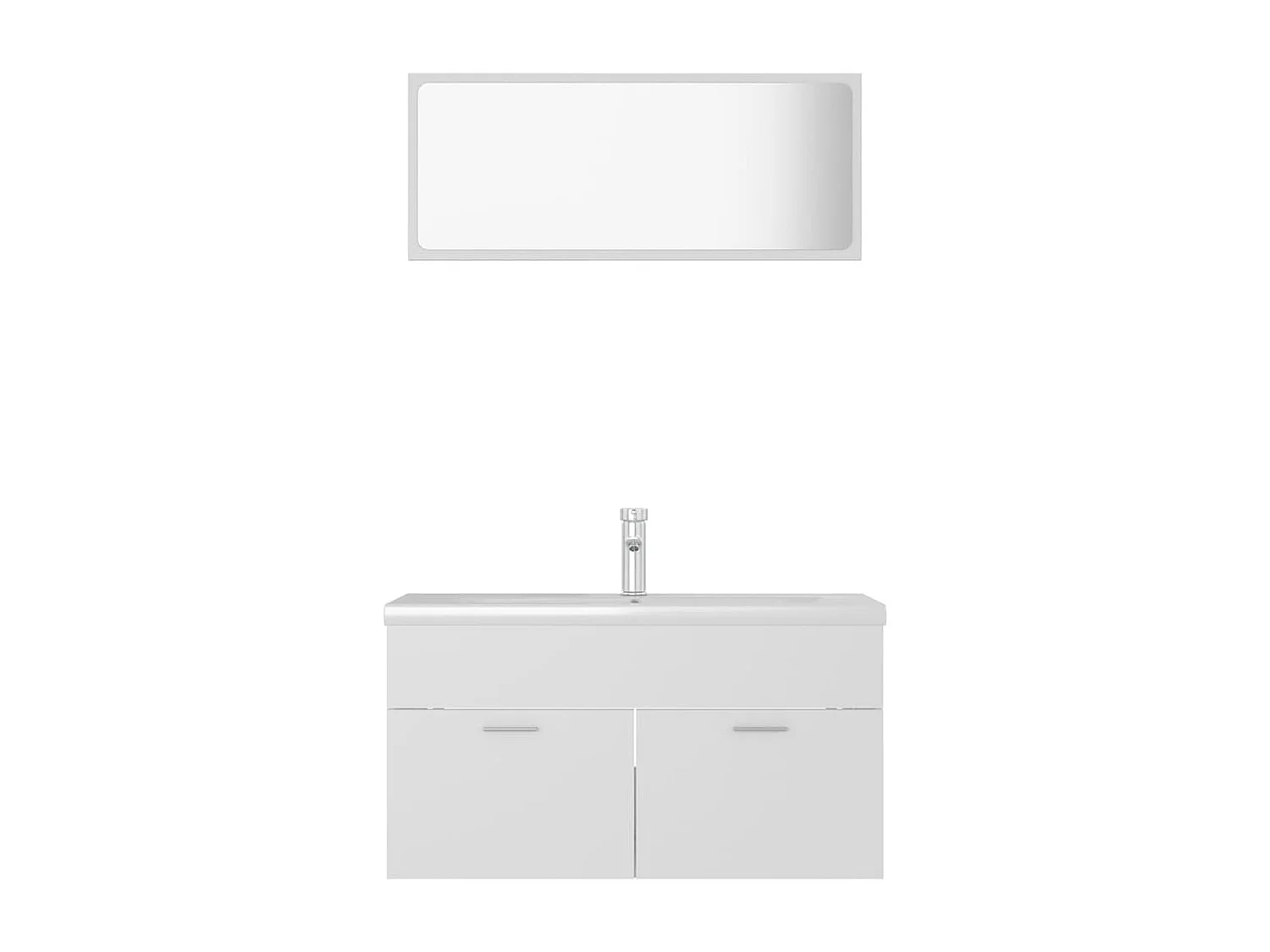 Ensemble de meubles de salle de bain Blanc Aggloméré