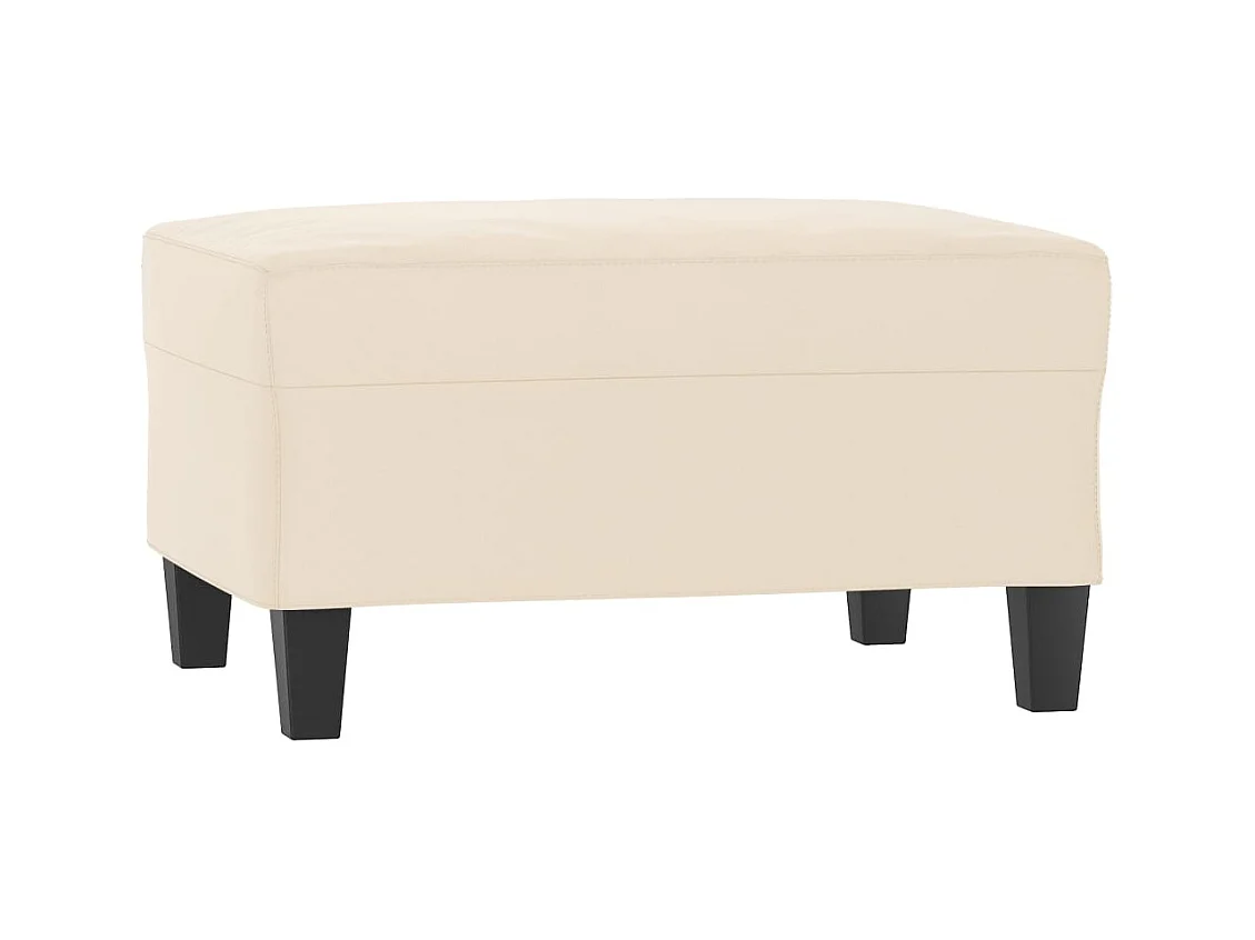 Beige voetenbank 70x55x41 cm Microvezelstof