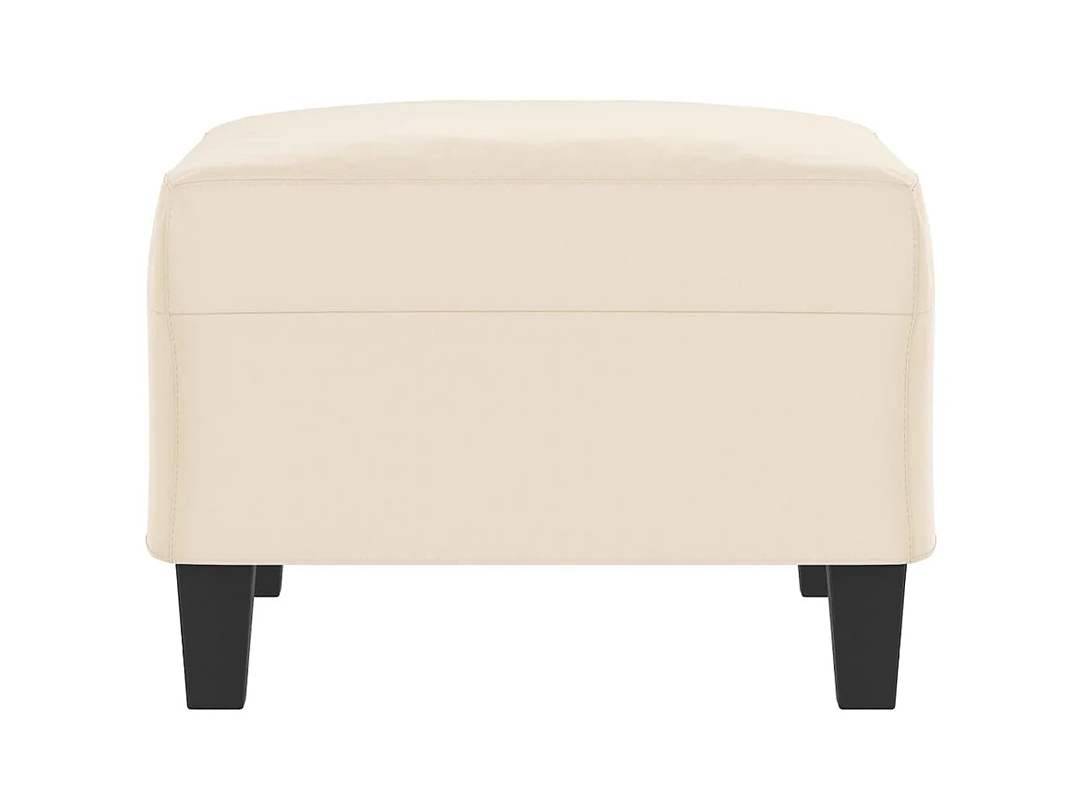 Beige voetenbank 70x55x41 cm Microvezelstof