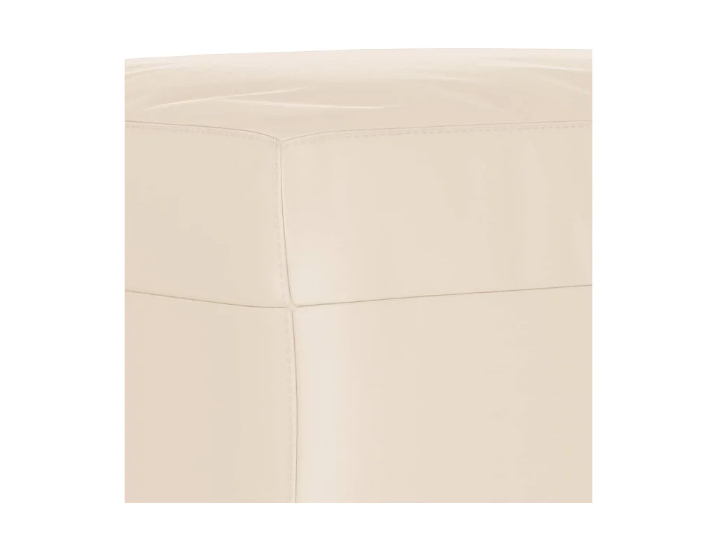 Beige voetenbank 70x55x41 cm Microvezelstof