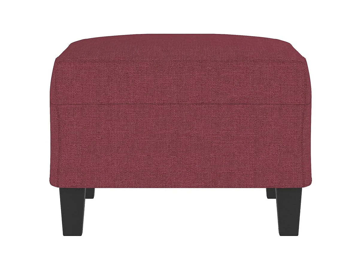 Bordeauxrode voetenbank 70x55x41 cm Stof