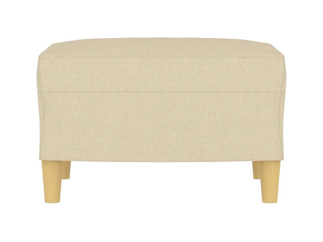 Crèmekleurige voetenbank 60x50x41 cm stof
