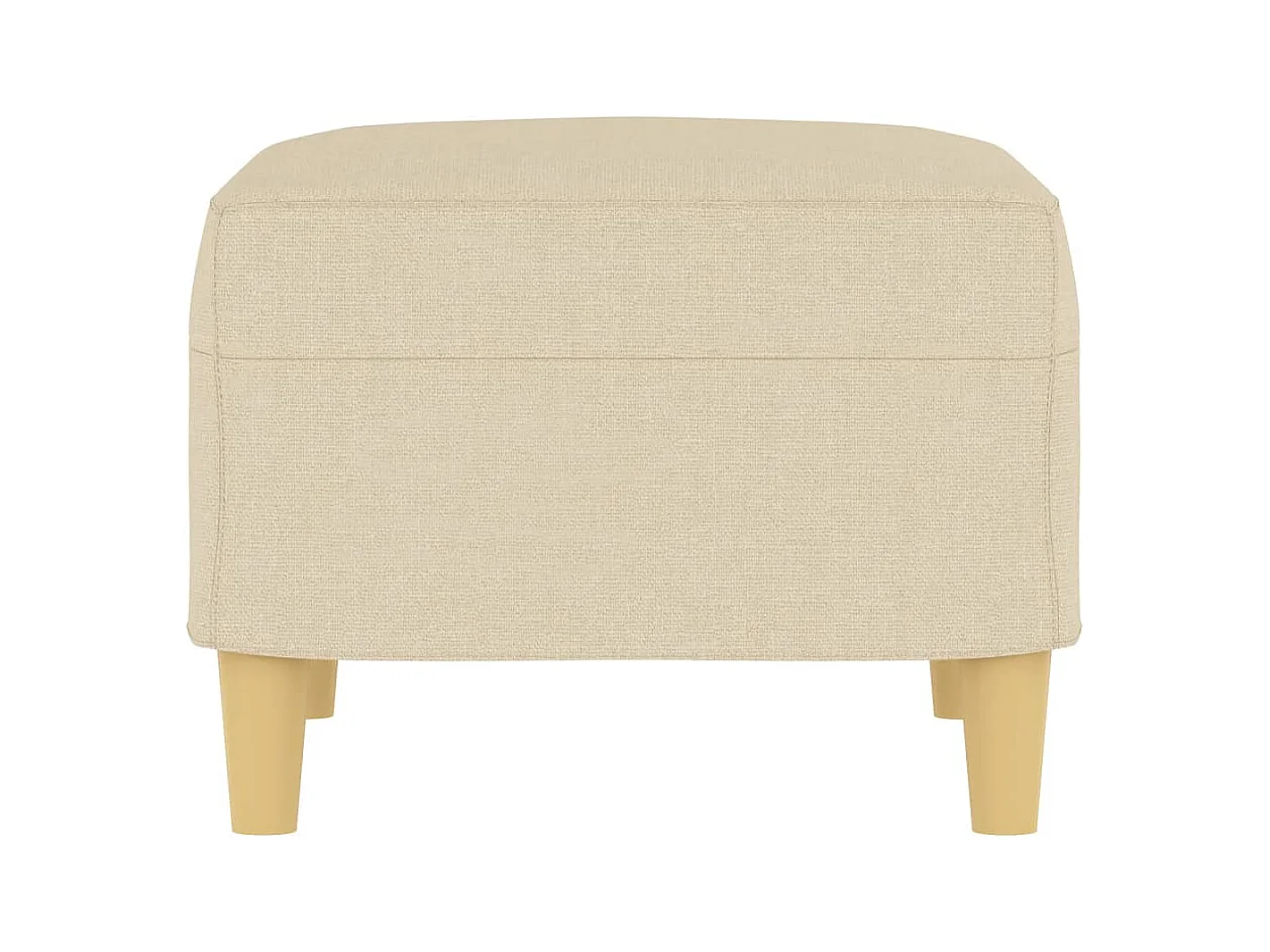 Crèmekleurige voetenbank 60x50x41 cm stof