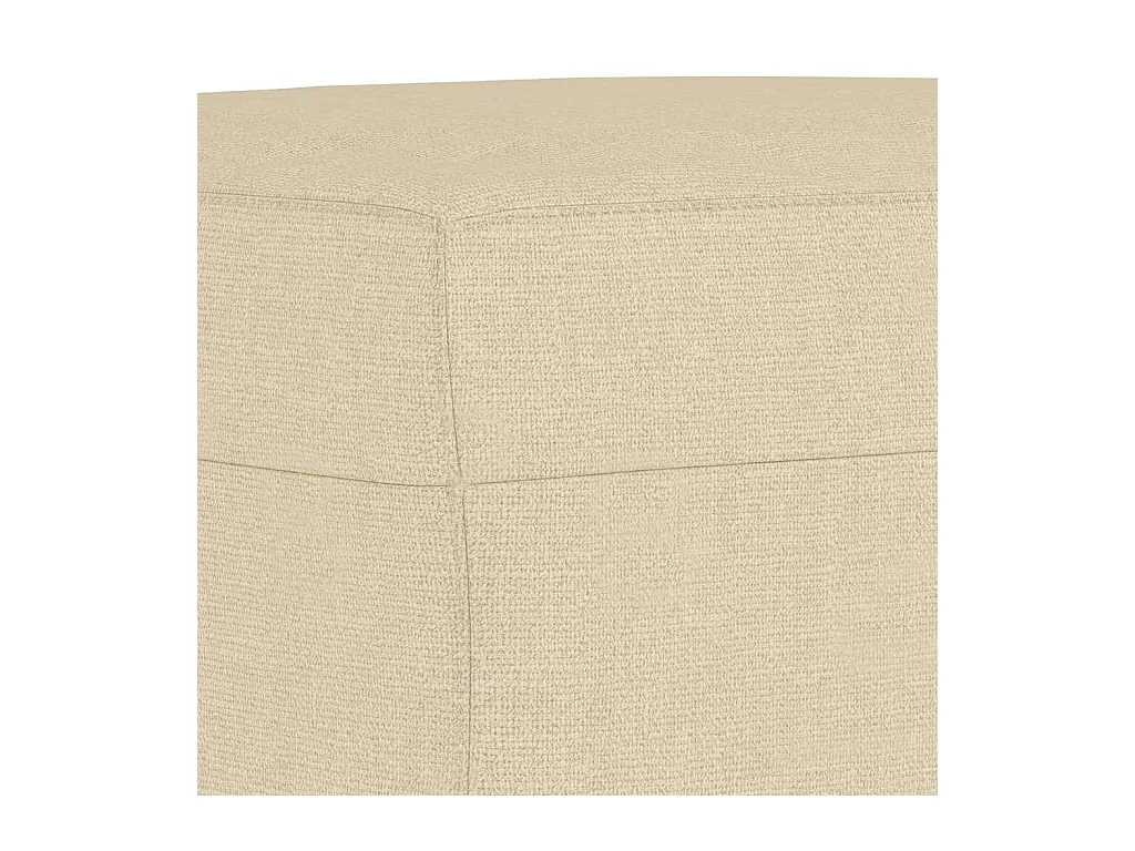 Crèmekleurige voetenbank 60x50x41 cm stof