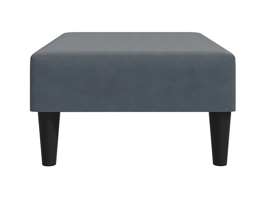 Poggiapiedi grigio scuro 77x55x31 cm in velluto