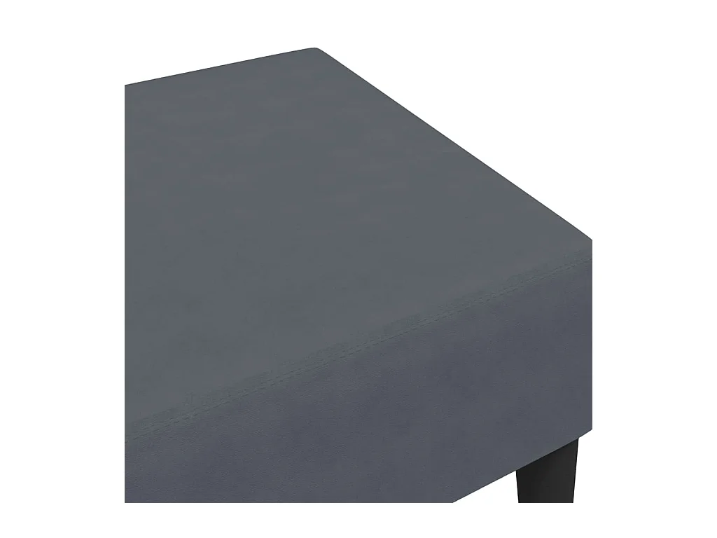 Poggiapiedi grigio scuro 77x55x31 cm in velluto