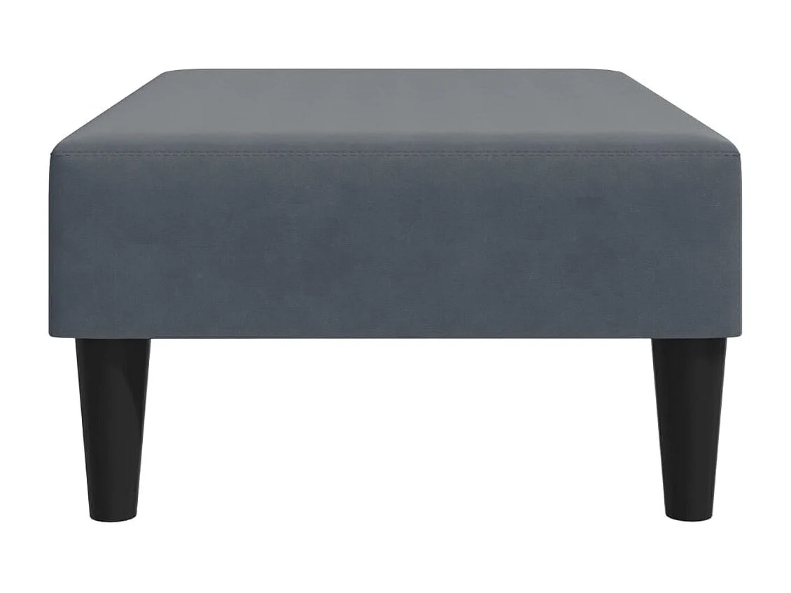 Poggiapiedi grigio scuro 77x55x31 cm in velluto