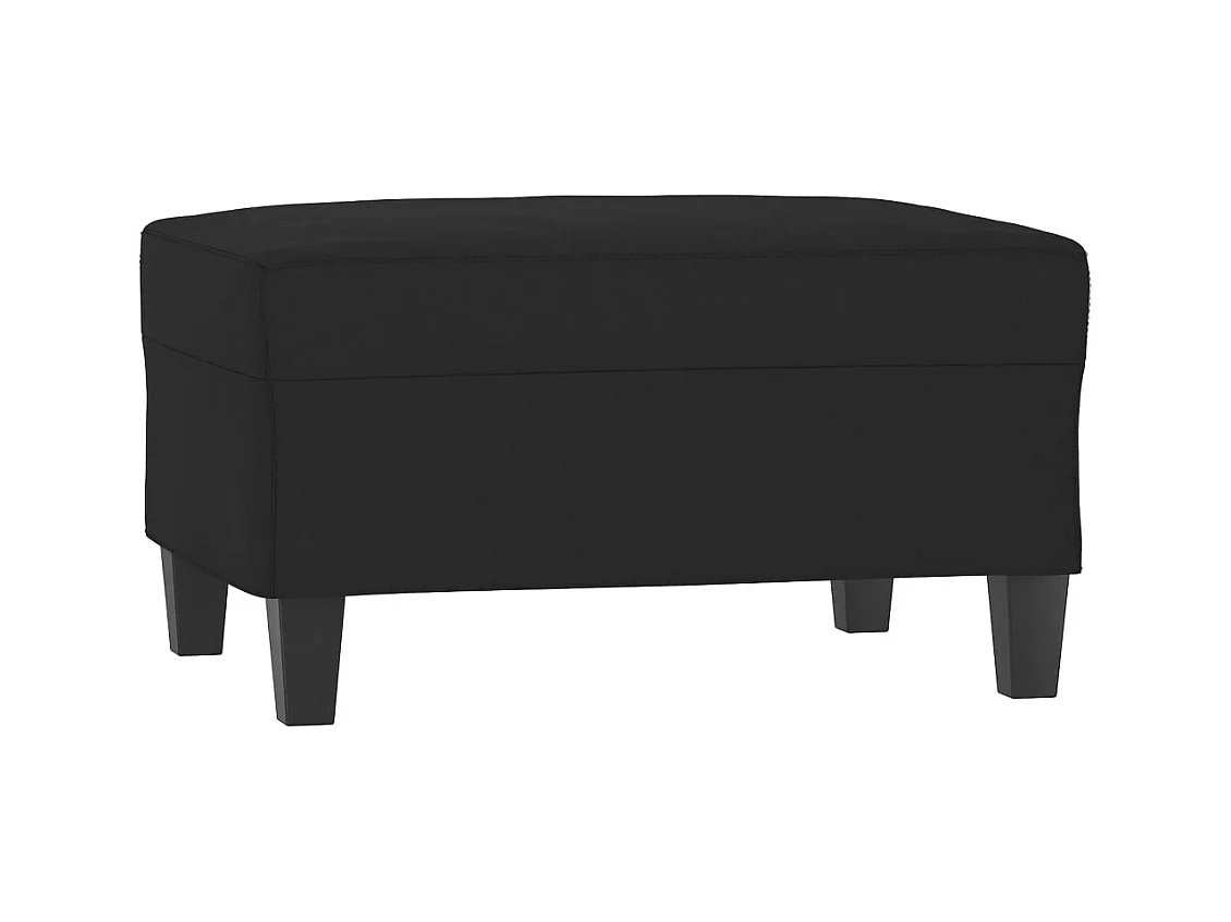 Poggiapiedi Nero 70x55x41 cm Tessuto Microfibra