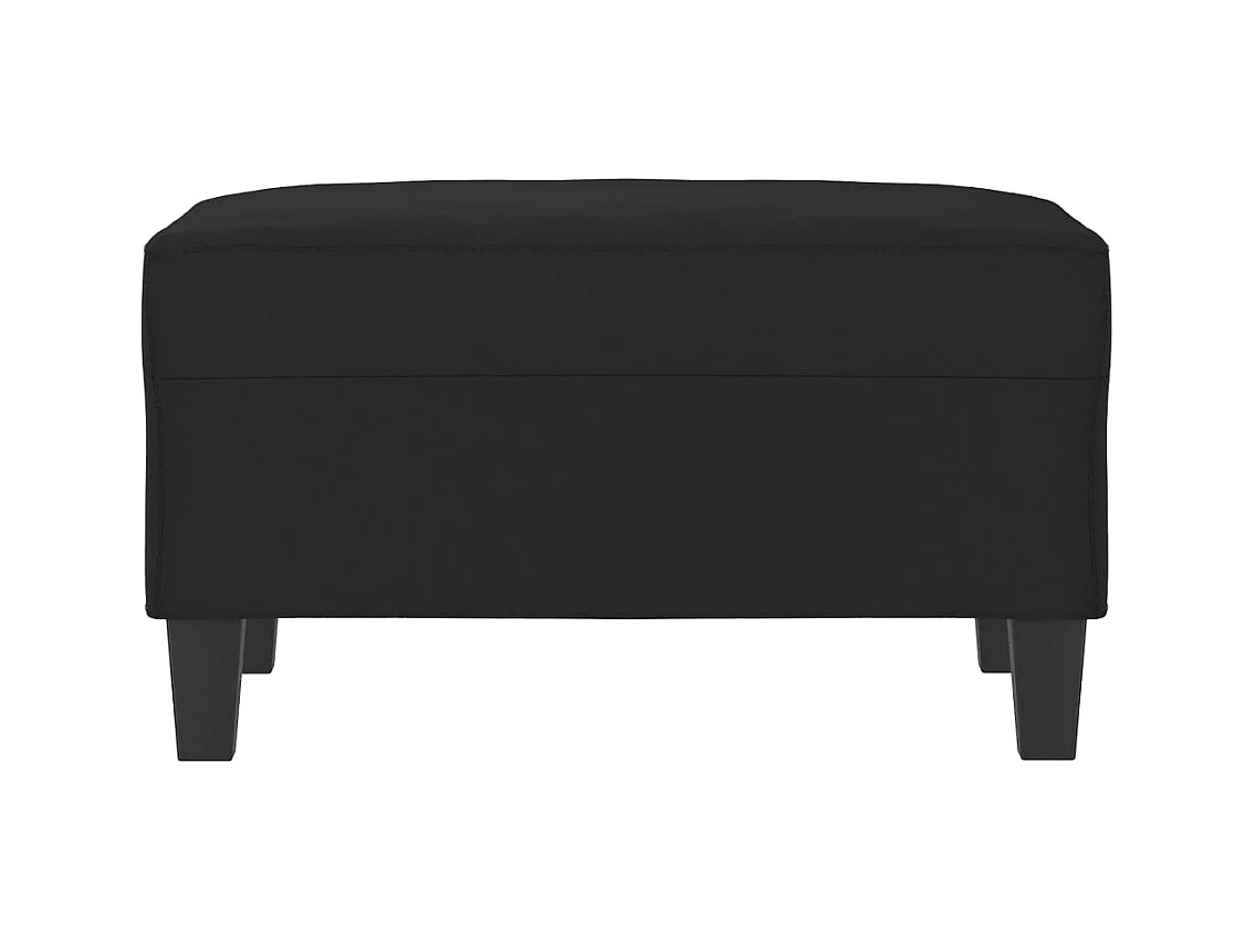 Poggiapiedi Nero 70x55x41 cm Tessuto Microfibra