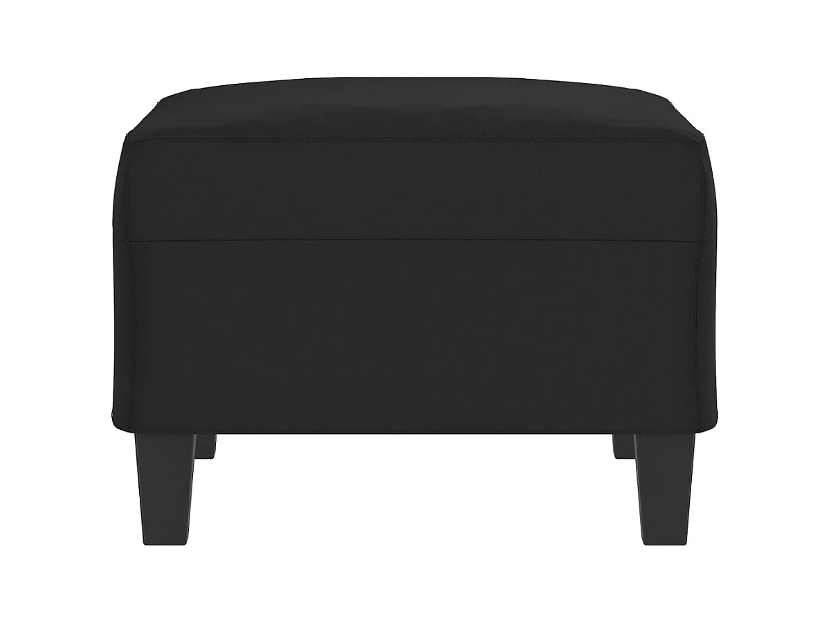 Poggiapiedi Nero 70x55x41 cm Tessuto Microfibra