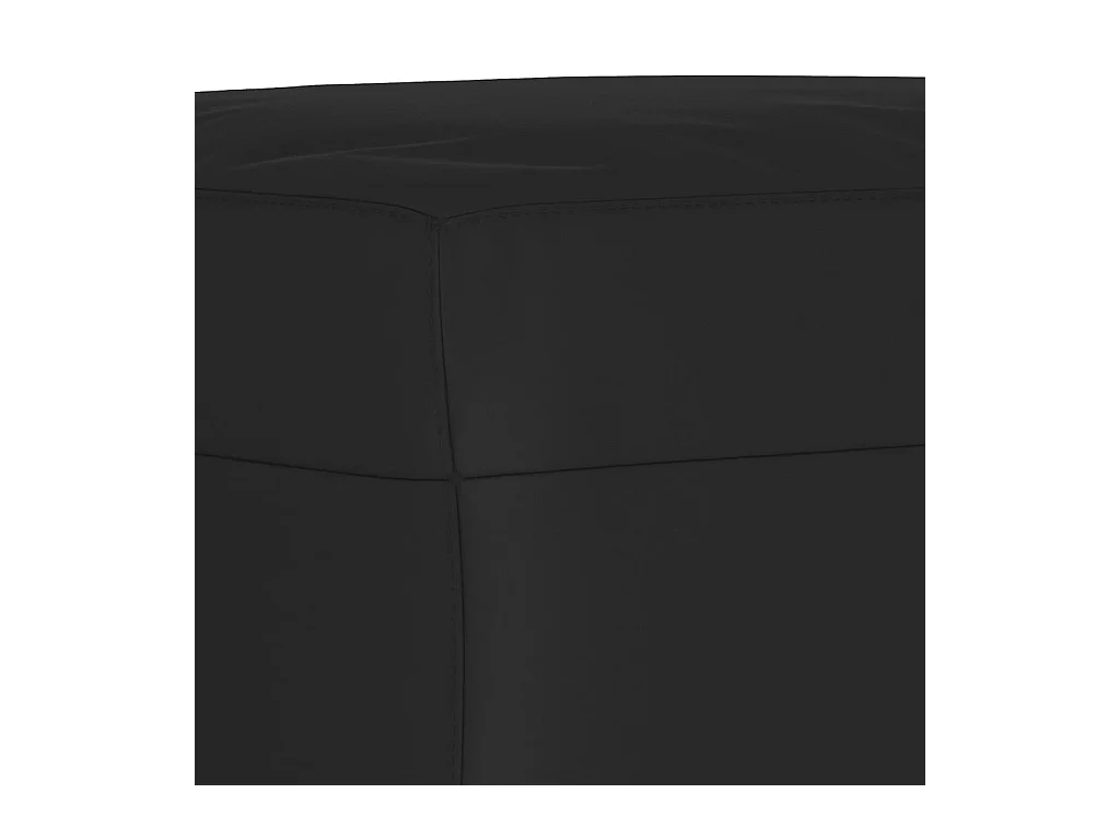 Poggiapiedi Nero 70x55x41 cm Tessuto Microfibra