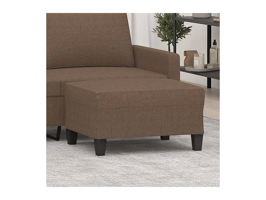 Poggiapiedi marrone 70x55x41 cm in tessuto