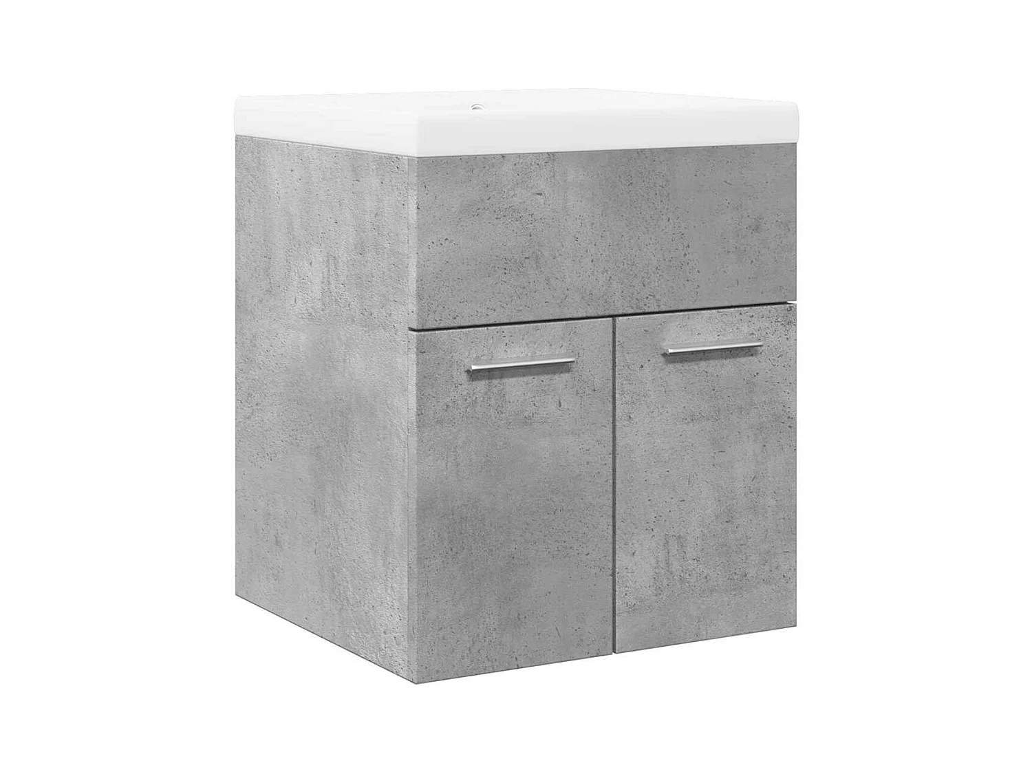 2-teiliges Badmöbel-Set Betongrau