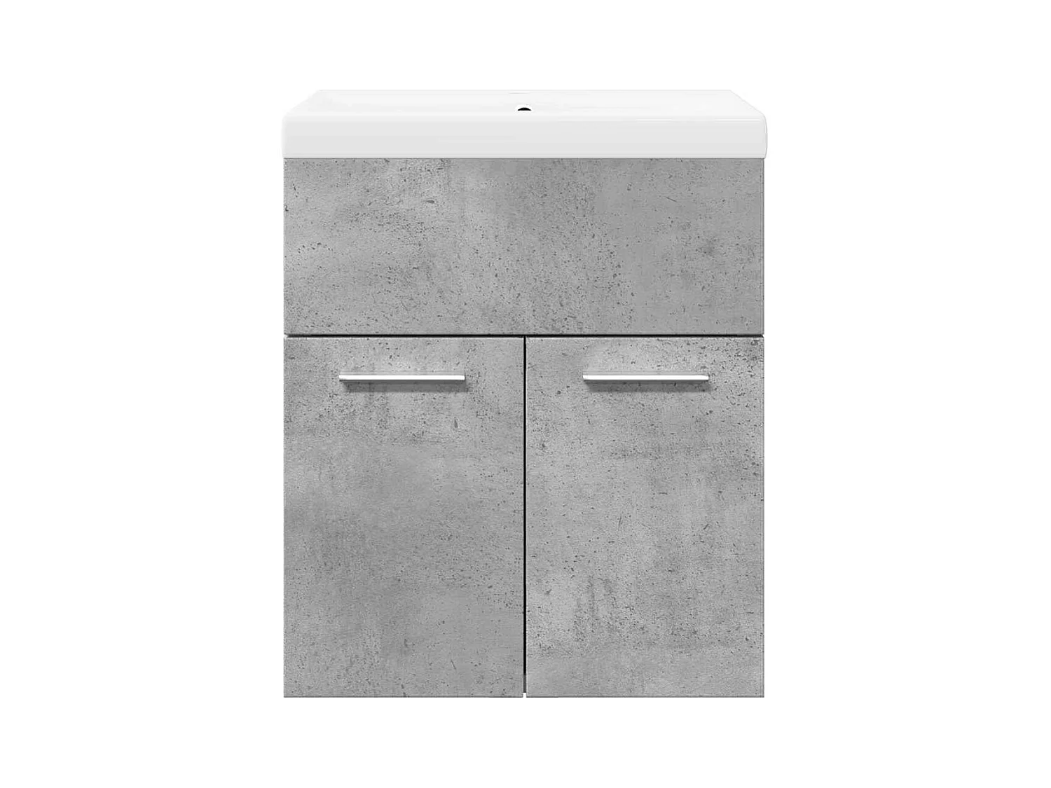 2-teiliges Badmöbel-Set Betongrau