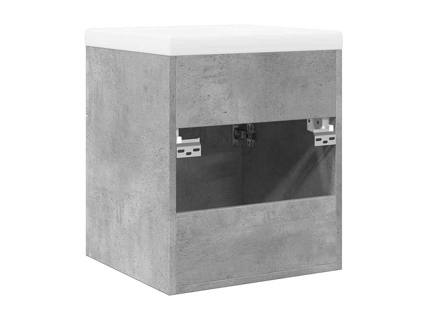 2-delige badkamermeubelset betongrijs