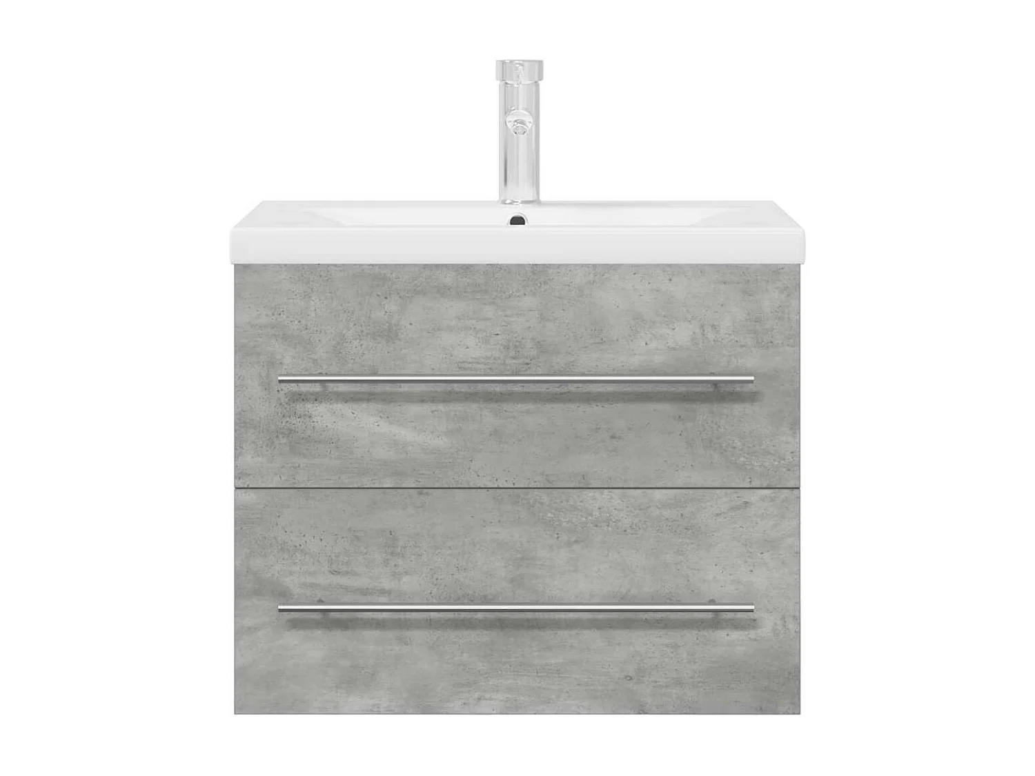 Set di mobili da bagno 2 pezzi grigio cemento