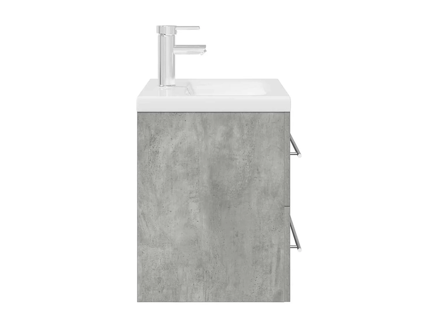 Set di mobili da bagno 2 pezzi grigio cemento