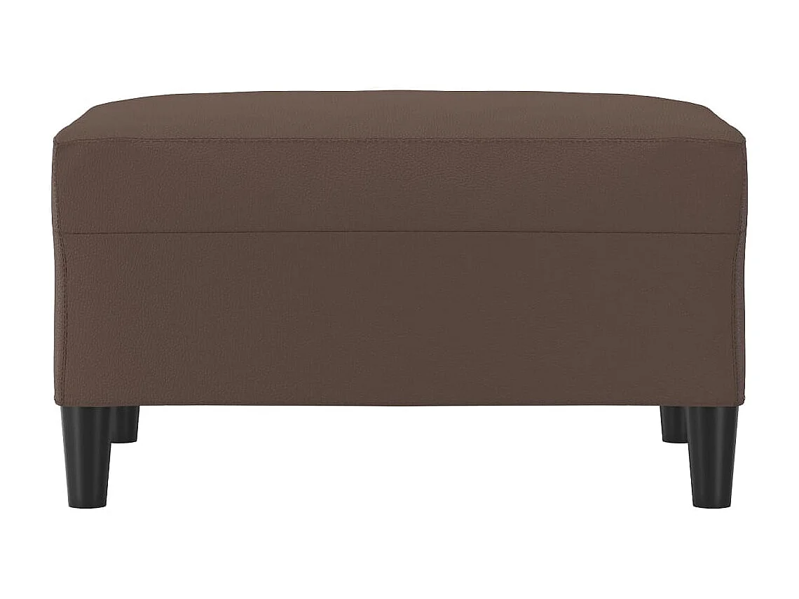 Poggiapiedi marrone 70x55x41 cm in similpelle