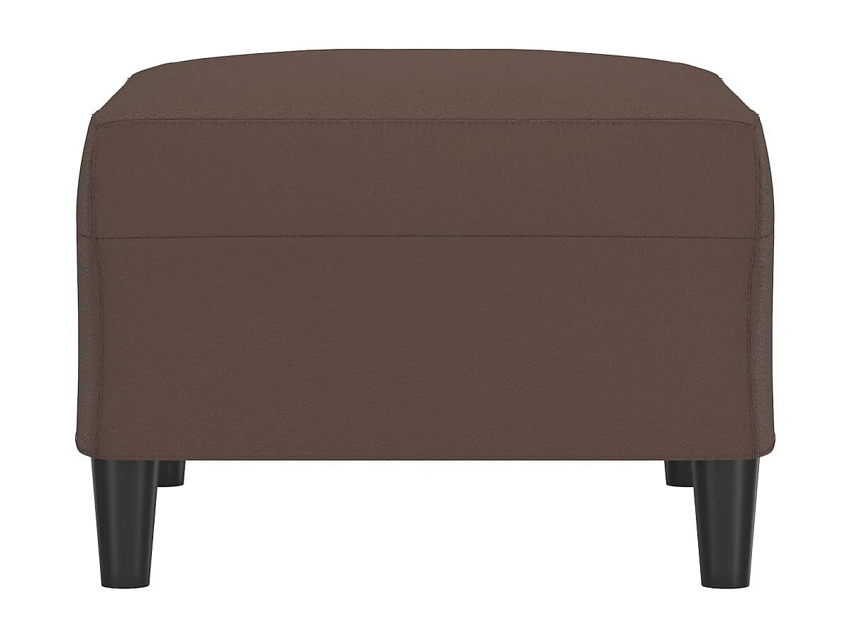 Poggiapiedi marrone 70x55x41 cm in similpelle